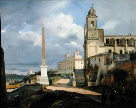 Trinita dei Monti and the Villa Medici, Rome od François Marius Granet