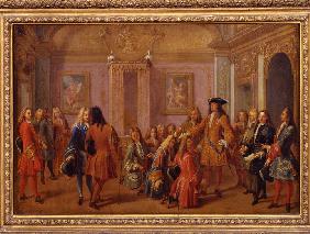 First Ennoblement of the Knights of the Order of Saint-Louis by Louis XIV in Versailles on 8 May 169