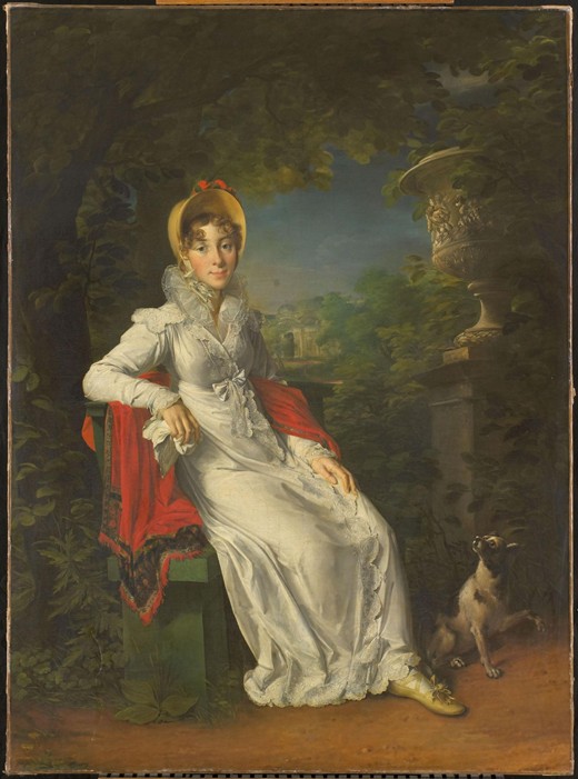 Caroline Bonaparte (1782-1839), Queen of Naples and Sicily, in the Bois de Boulogne od François Pascal Simon Gérard