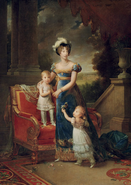 Duchesse de Berry with children Louise Marie Thérèse d'Artois and Henri d'Artois od François Pascal Simon Gérard