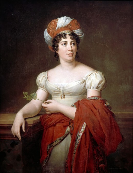 Portrait of the author Baronne Anne Louise Germaine de Staël (1766-1817) od François Pascal Simon Gérard
