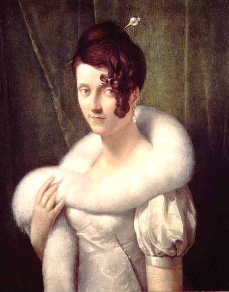 Portrait of a woman with a hair pin od François Pascal Simon Gérard