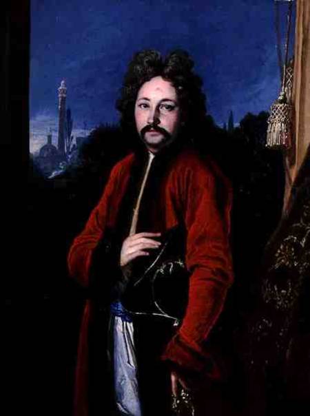 Portrait of Sir John Chardin (1643-1713) od Francois Riviere