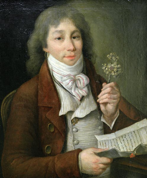 Portrait of Fabre d'Eglantine (1750-94) with his golden eglantine od Francois Thomire
