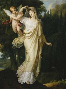 Posthumes Portrait der Marquise Fanny Grimaldi, geborene Baronin von Birkenwald, Prinzessin von Sant