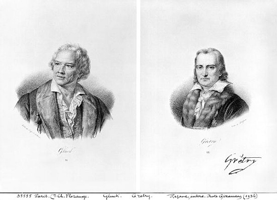 Christoph Willibald von Gluck (1714-87) and Andre Ernest Modeste Gretry (1741-1813) od Francois Seraphin Delpech