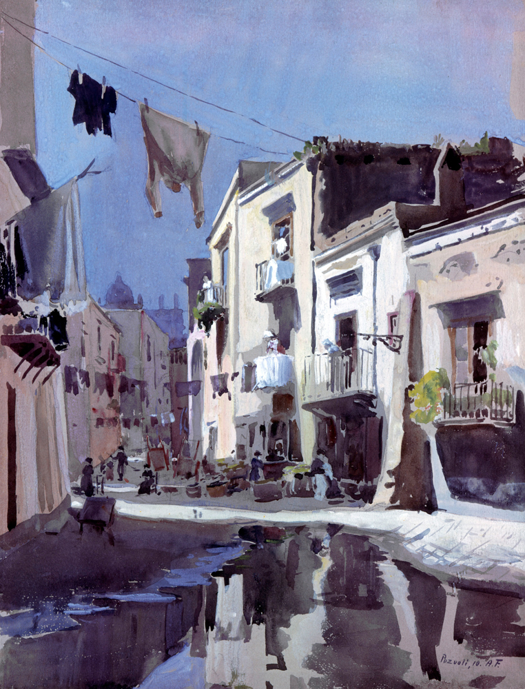 Alley in Pozzuoli od Frank Alfred