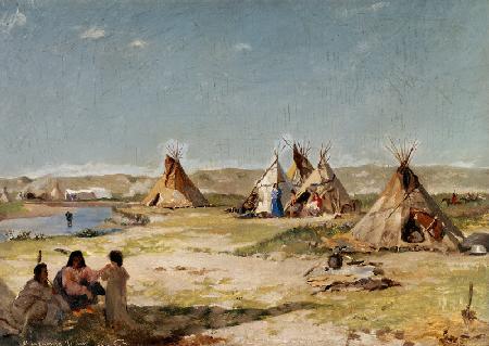 Camp of the Indians in Wyoming