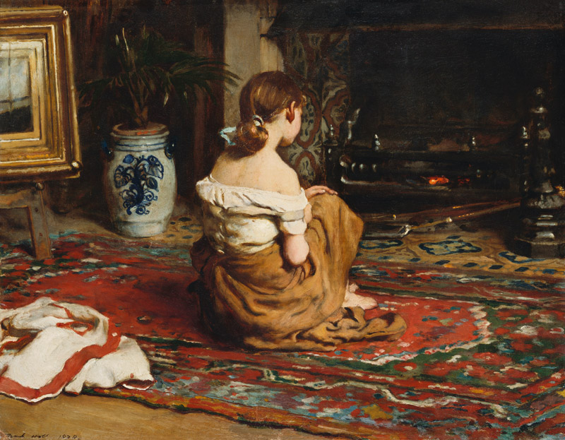 By the Fireside od Frank Holl
