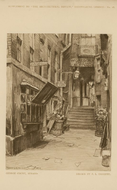 George Court on the Strand (engraving) od Frank Lewis Emanuel