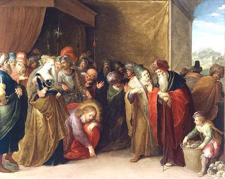 Christ and the Woman Taken in Adultery od Frans Francken d. J.