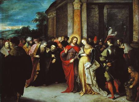 Christ and the Woman Taken in Adultery od Frans Francken d. J.