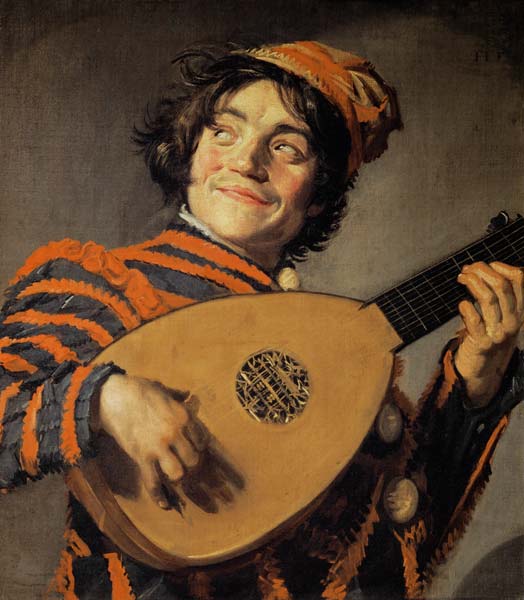 Lute playing fool od Frans Hals