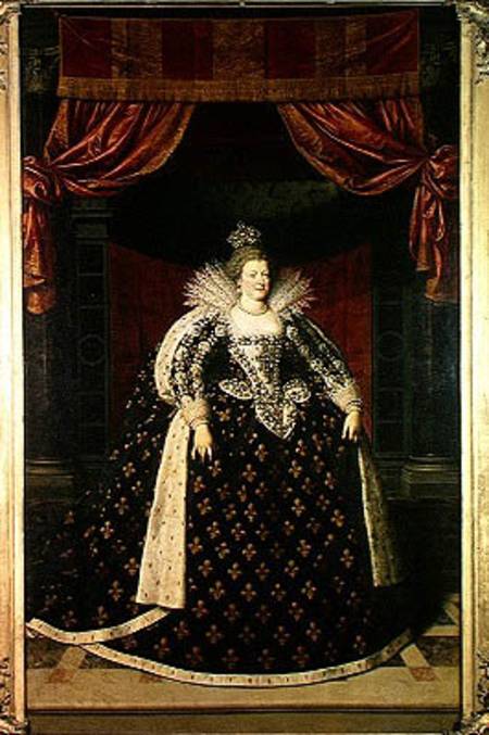 Marie de Medici (1573-1642) in Coronation Robes od Frans II Pourbus