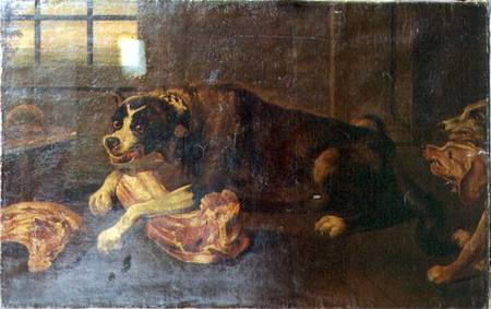 Dogs Gnawing Joints of Meat od Frans Snyders