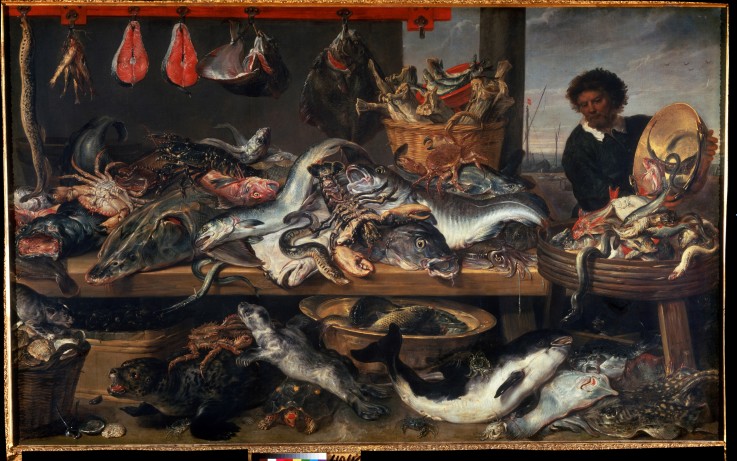 A Fishmonger's shop od Frans Snyders