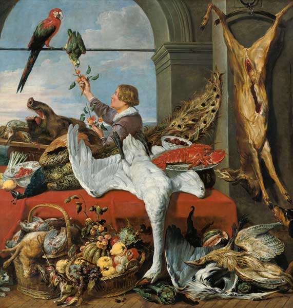 Interior of an office, or still life with game, poultry and fruit, c.1635 od Frans Snyders or Snijders