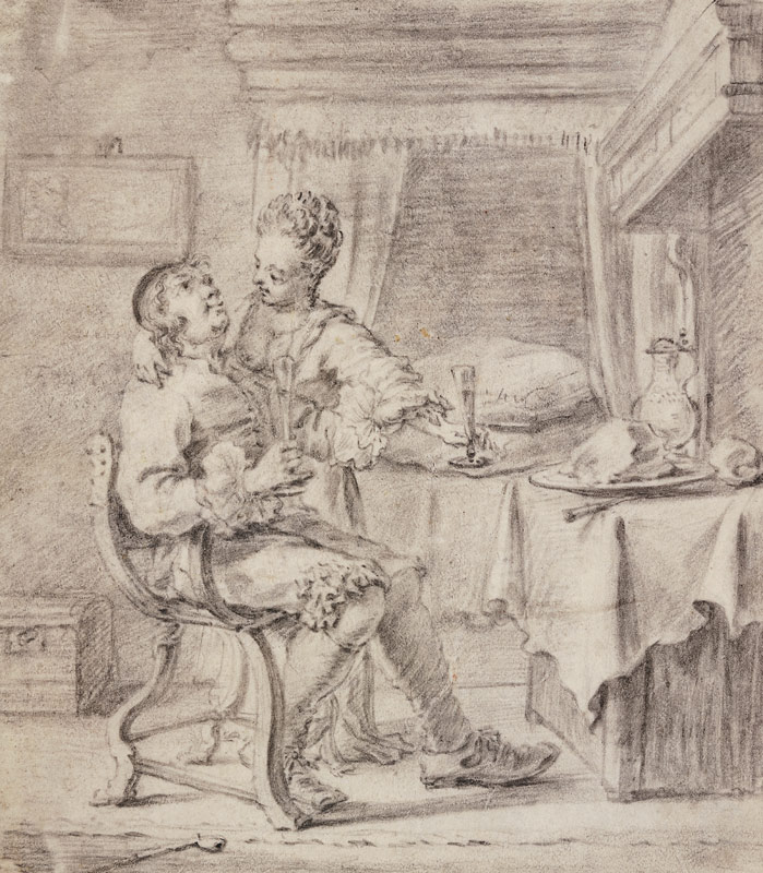 Liebespaar beim Nachtmahl od Frans van Mieris d. Ä.