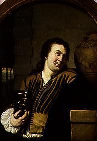 Half-length portrait of a drinker. od Frans van Mieris d.Ä.