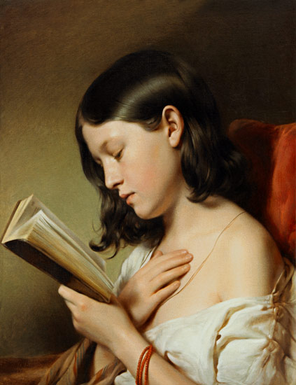 Lesendes Mädchen od Franz Eybl