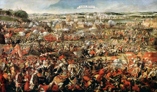 Battle at the Kahlenberg 1683 od Franz Geffels