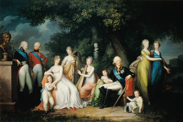 Paul I (1754-1801), Maria Feodorovna (1759-1828) and their Children od Franz Gerhard von Kugelgen