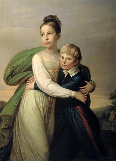 Prince Albrecht and Princess Louise, c.1817 od Franz Gerhard von Kugelgen