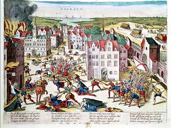 Massacre in Flanders during the Government of Fernando Alvarez de Toledo (1508-82) Duke of Alba, 30t od Franz Hogenberg