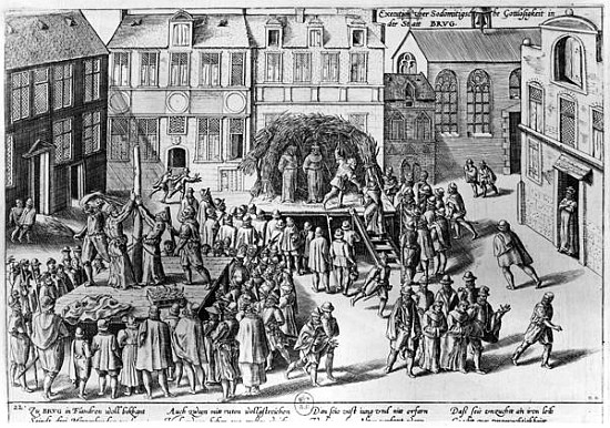 Stake at Bruges during the Government of Fernando Alvarez de Toledo (1508-82) Duke of Alba od Franz Hogenberg