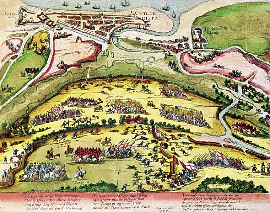 The Siege of Dieppe in 1589, 1589-92 od Franz Hogenberg