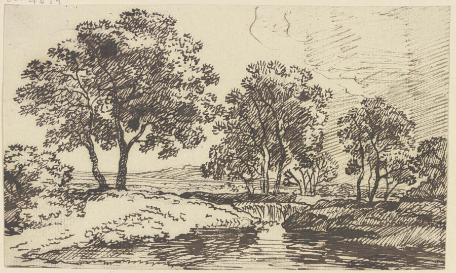 Trees at a stream od Franz Innocenz Josef Kobell