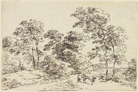 Group of trees with staffage