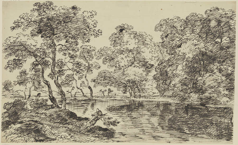 River and trees od Franz Innocenz Josef Kobell