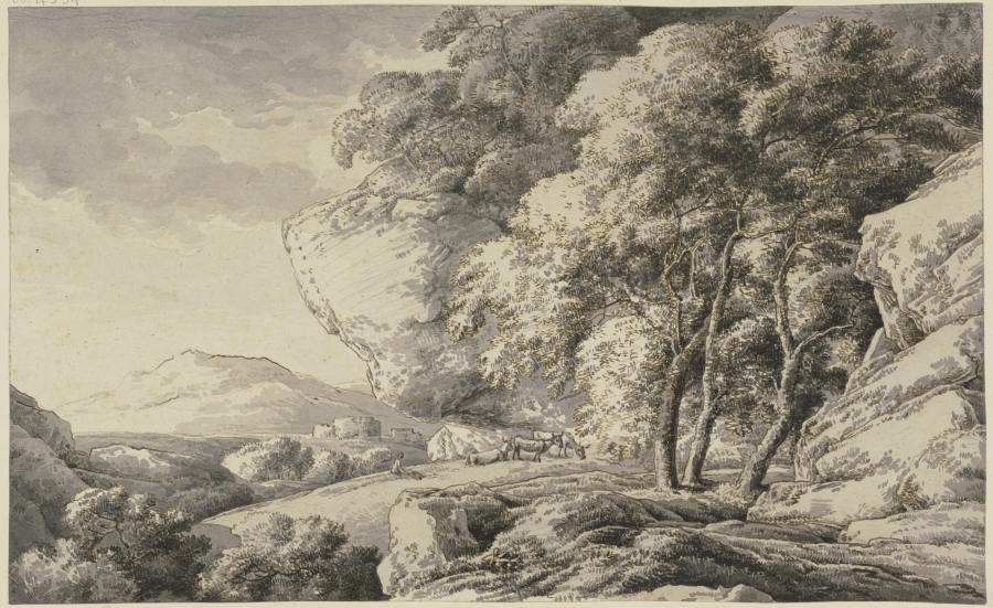 Klassische Landschaft mit Staffage od Franz Innocenz Josef Kobell