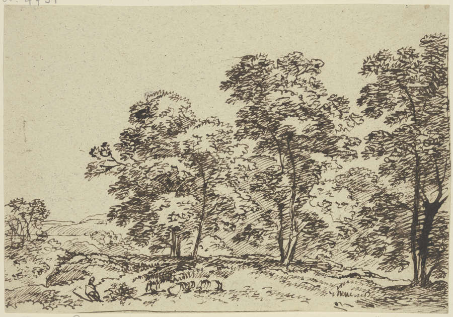 Landschaft mit hohen Bäumen od Franz Innocenz Josef Kobell