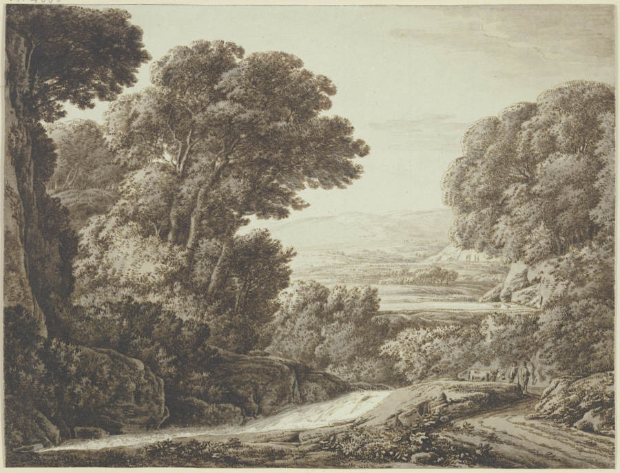 Waldige Landschaft mit Bach od Franz Innocenz Josef Kobell