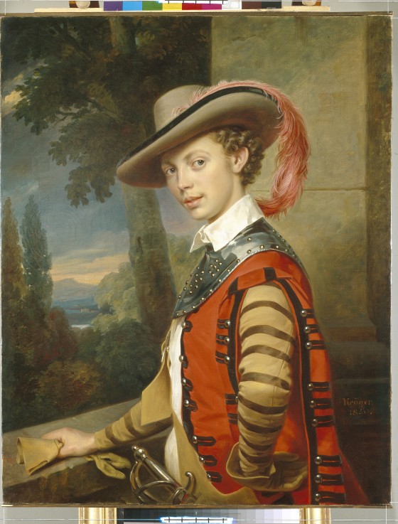 Portrait of Prince Nikolai Saltykov in Fancy Dress od Franz Krüger