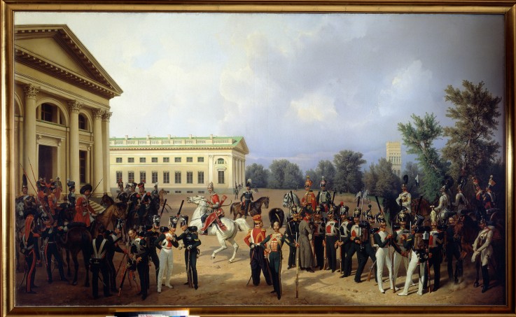 The Imperial Russian Guard in Tsarskoye Selo in 1832 od Franz Krüger