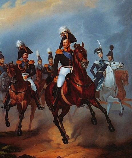 Nicholas I with his officers od Franz Kruger