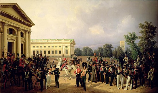 The Russian Guard in Tsarskoye Selo in 1832 od Franz Kruger