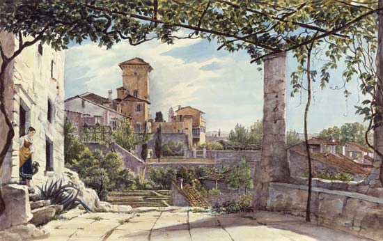 Villa Malta in Rome. od Franz Ludwig Catel