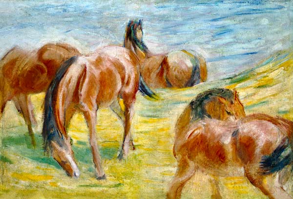 Grazing horses od Franz Marc