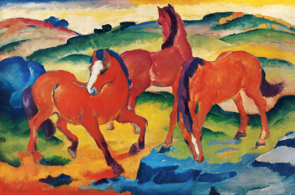 Red horses od Franz Marc
