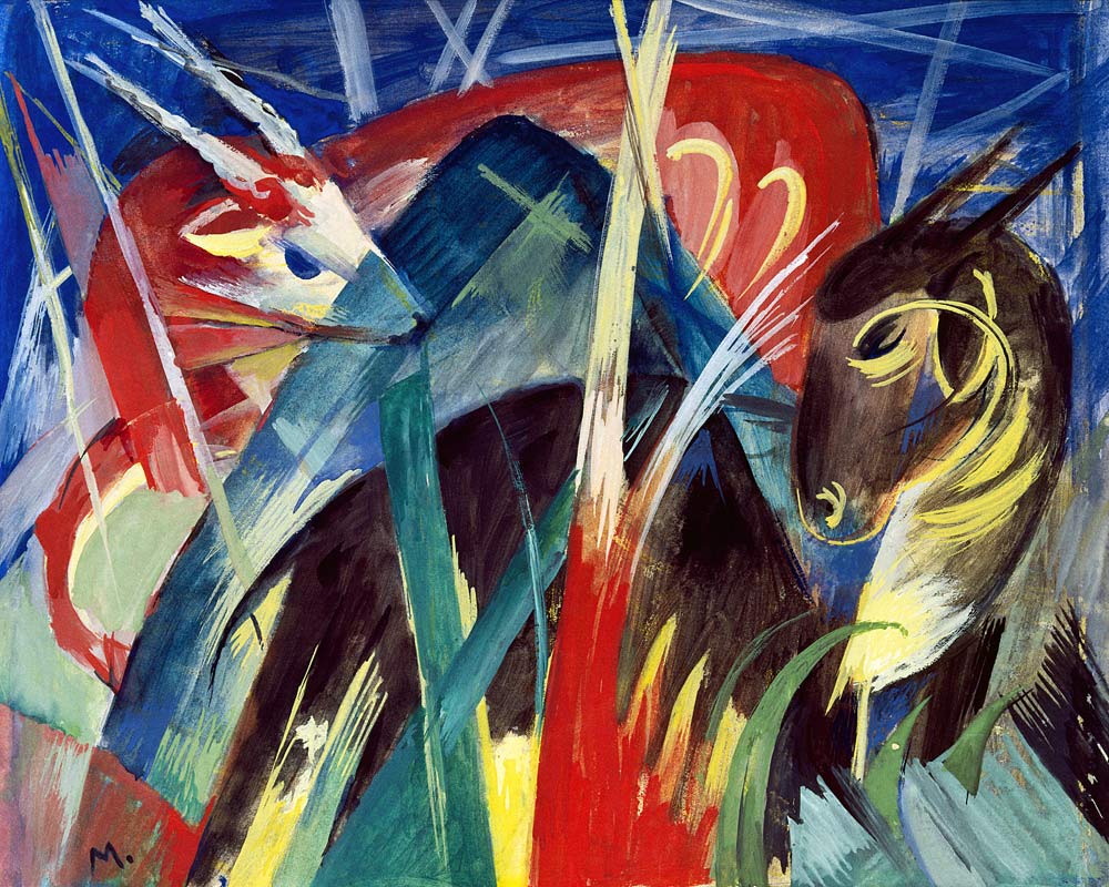 Fable Animals I (Composition with animals I) od Franz Marc