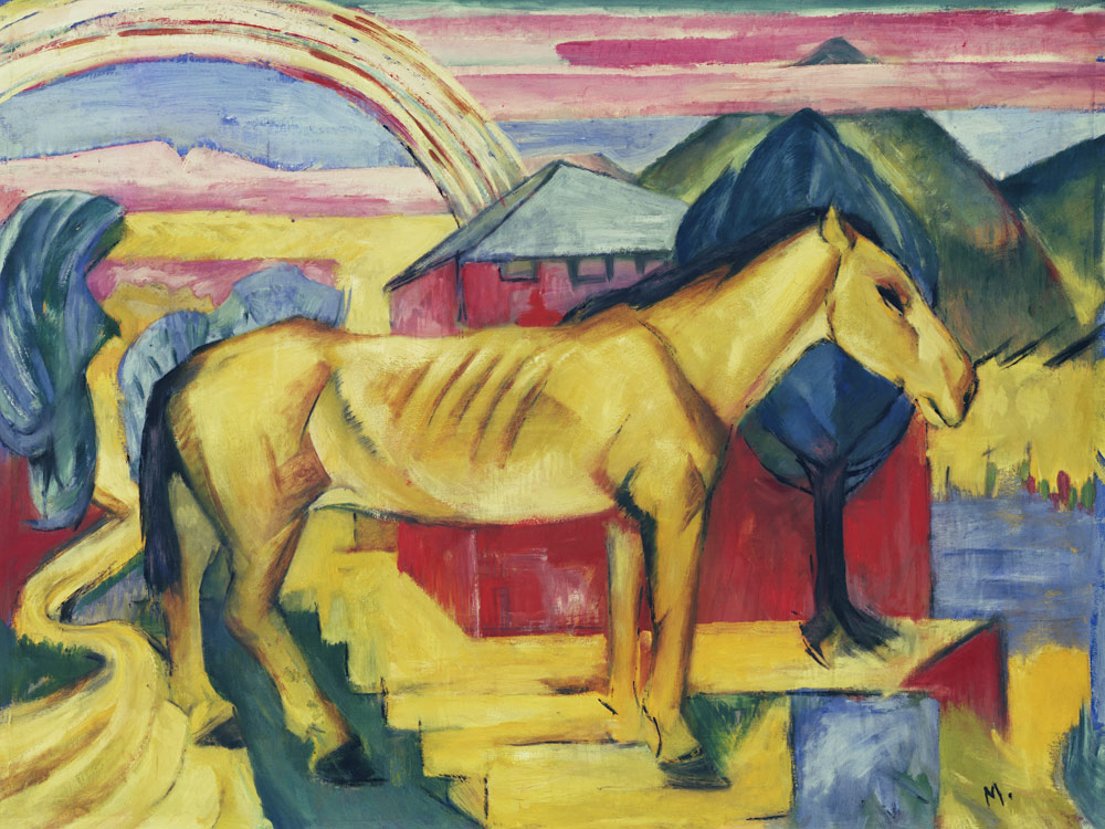 Long yellow horse od Franz Marc