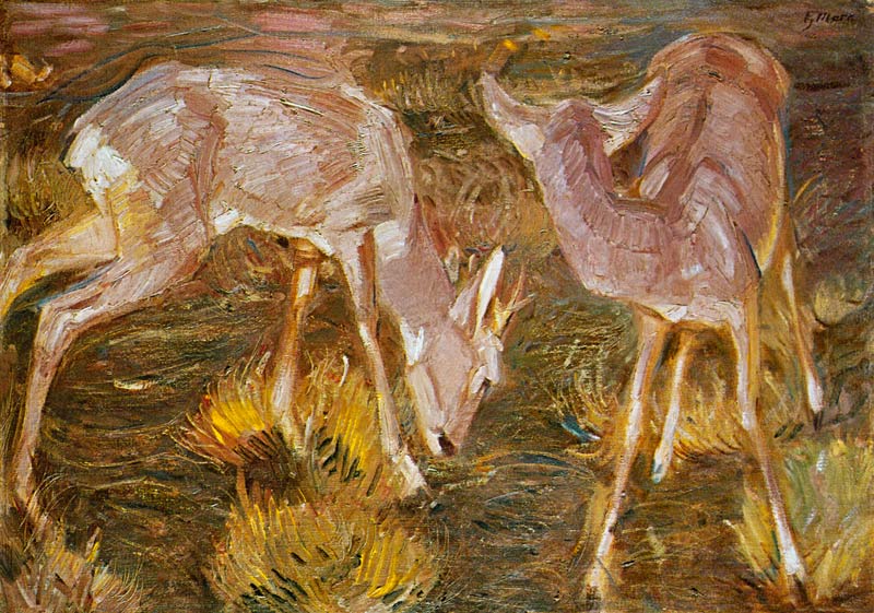 Deer in the twilight od Franz Marc