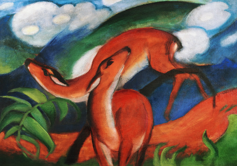 Red deer II od Franz Marc