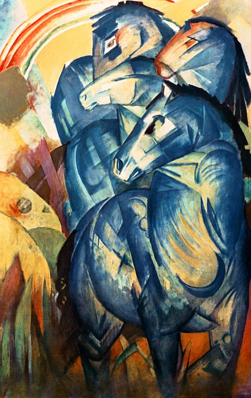 The tower of the blue horses od Franz Marc