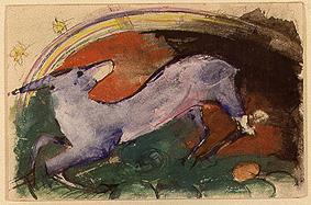 The flight of the violet gazelle od Franz Marc