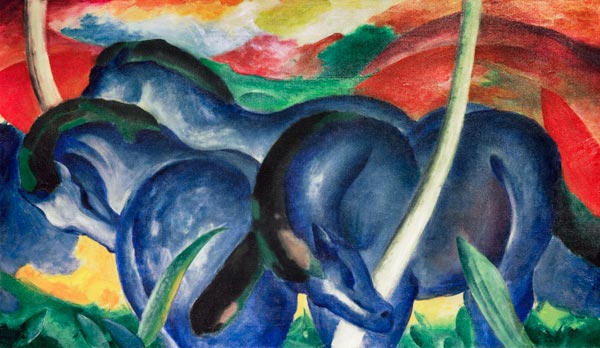 Big Blue Horses od Franz Marc
